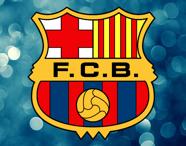Dibujo Escudo del F.C. Barcelona pintado por sofia0715