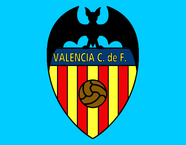 Dibujo Escudo del Valencia C. F. pintado por Oscar12