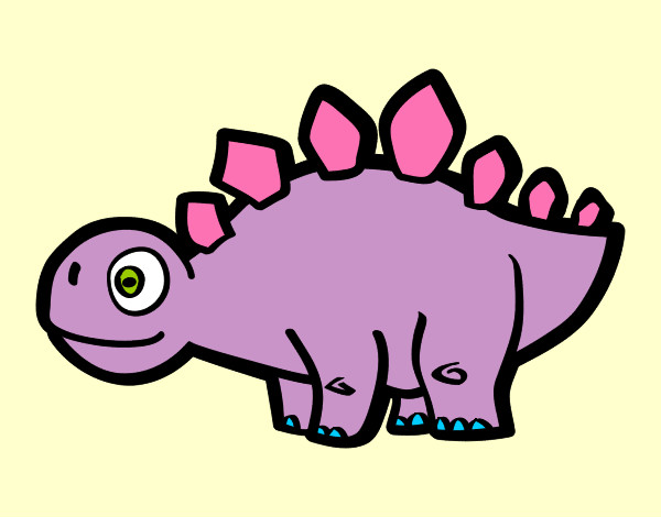 Dibujo Estegosaurio joven pintado por Cookie1D
