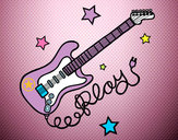 Dibujo Guitarra y estrellas pintado por Samy1D