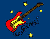 Dibujo Guitarra y estrellas pintado por Zaira99
