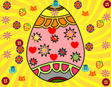 Dibujo Huevo con estrellas pintado por MIVIPEMO
