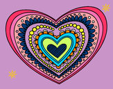 Dibujo Mandala corazón pintado por reyna033