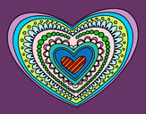 Dibujo Mandala corazón pintado por ThuMelania