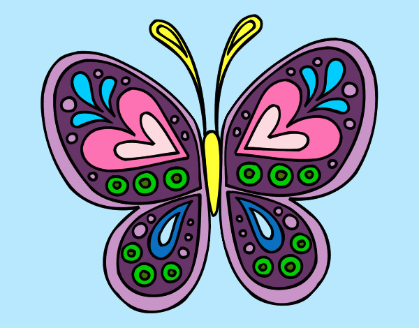 Dibujo Mandala mariposa pintado por Lucia04