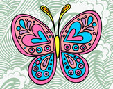 Dibujo Mandala mariposa pintado por lucia92