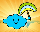 Dibujo Nube con arcoiris pintado por Cookie1D