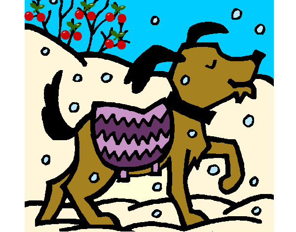 Perro en invierno
