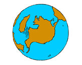 Dibujo Planeta Tierra pintado por lenayvera