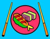Dibujo Plato de Sushi pintado por Oscar12