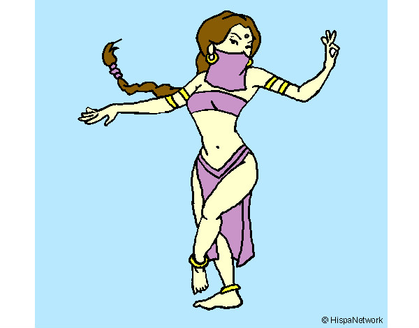 Dibujo Princesa mora bailando pintado por BLANCASUVI