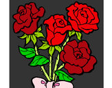 Dibujo Ramo de rosas pintado por lixeiro