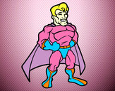 Dibujo Superhéroe musculado pintado por nikole11
