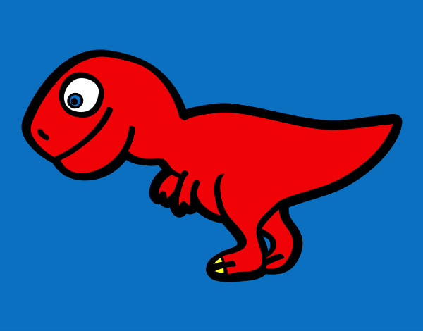 Dibujo Tiranosaurio rex joven pintado por melissa3