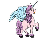 Dibujo Unicornio con alas pintado por ANYFABY