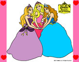 Dibujo Barbie y sus amigas princesas pintado por clarisse82