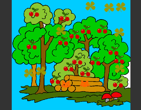 Dibujo Bosque 2 pintado por Esti8