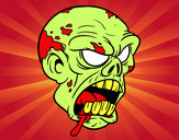 Dibujo Cabeza de zombi pintado por danigm
