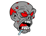 Dibujo Cabeza de zombi pintado por FernandoE
