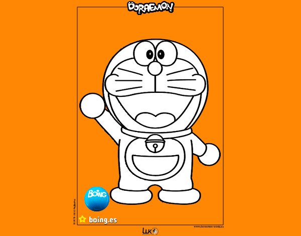 Dibujo Doraemon pintado por lamasguapa