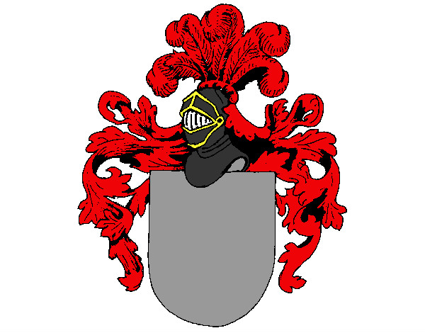 Dibujo Escudo de armas y casco pintado por danigm