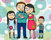 Dibujo Familia unida pintado por SkyFall