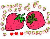 Dibujo fresas pintado por PrincesaGM