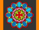 Dibujo Mandala 3 pintado por potro