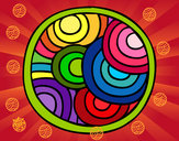 Dibujo Mandala circular pintado por lucia0810