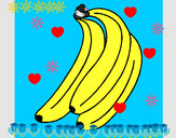 Dibujo Plátanos pintado por hidra