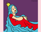 Dibujo Princesa relajada pintado por Esti8
