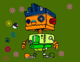 Dibujo Robot con cresta pintado por arman26