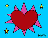 Dibujo Sol en forma de corazón pintado por yessii
