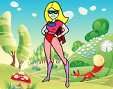 Dibujo Superheroina pintado por Bivi 