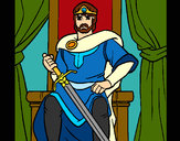 Dibujo Caballero rey pintado por charito