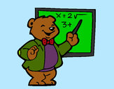 Dibujo Profesor oso pintado por charito