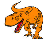 Dibujo Tiranosaurio Rex enfadado pintado por tadis