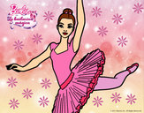 Dibujo Barbie en segundo arabesque pintado por koski