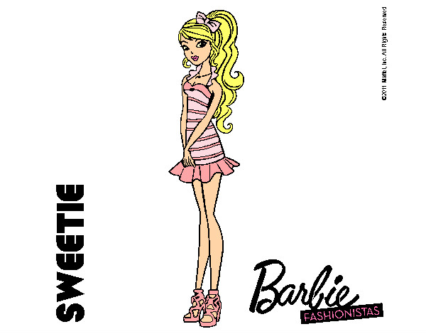 Dibujo Barbie Fashionista 6 pintado por Anna-Ines