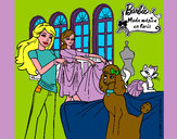 Dibujo Barbie y su amiga mirando ropa pintado por elalucila