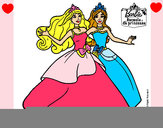Dibujo Barbie y su amiga súper felices pintado por monica-tmj