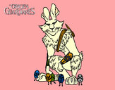 Dibujo Bunny, el conejo de Pascua pintado por charito