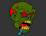 Dibujo Cabeza de zombi pintado por anonimo159