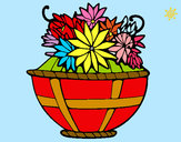 Dibujo Cesta de flores 11 pintado por Martita62