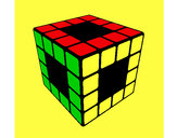 Dibujo Cubo de Rubik pintado por AXI37