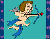 Dibujo Cupido alegre pintado por luzherito