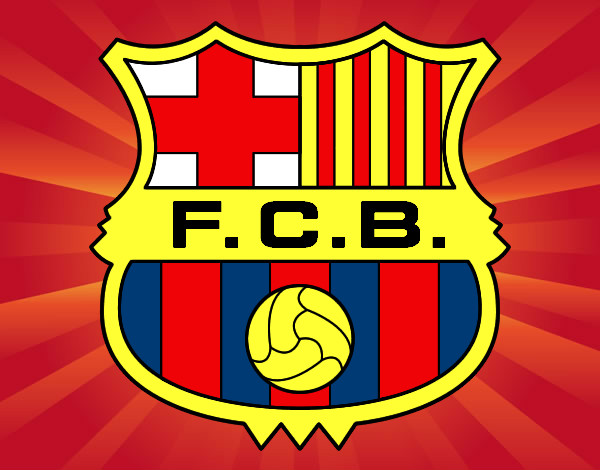 Dibujo Escudo del F.C. Barcelona pintado por Chispaa