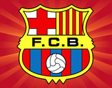 Dibujo Escudo del F.C. Barcelona pintado por goku4