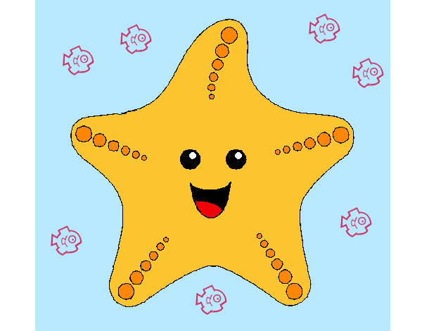 Dibujos de Estrellas de mar para Colorear 