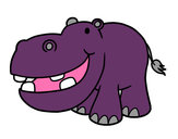 Dibujo Hipopótamo pequeño pintado por VALAND  